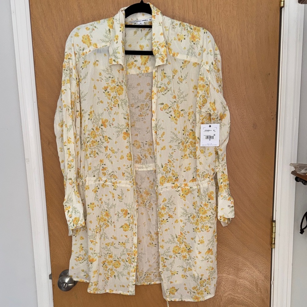 O’Neill Long Sleeve Button-Up Swim CoverUp